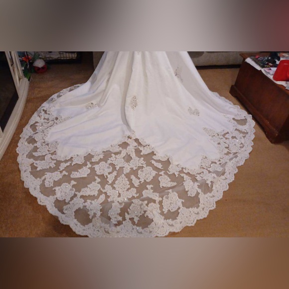 Large white wedding dress